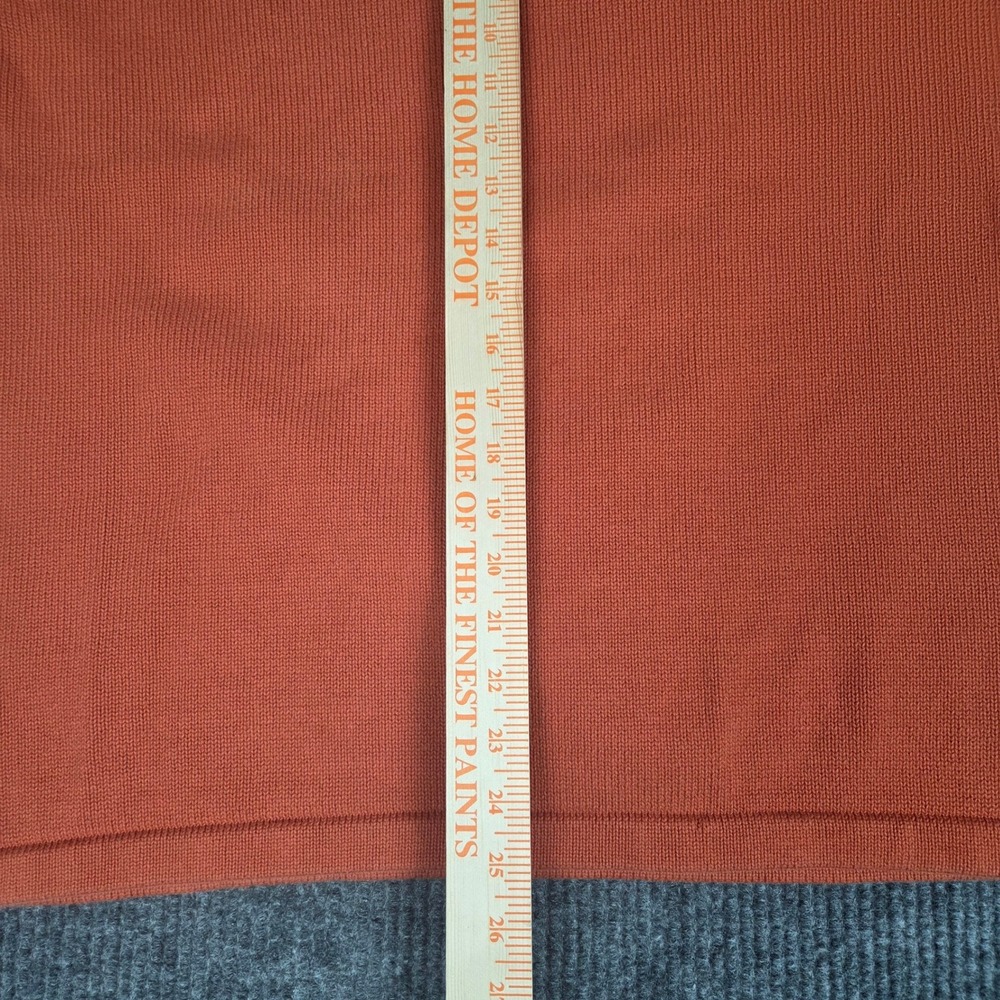Eddie Bauer Mens Orange Cotton Crew Neck Raglan Sweater pullover XL - Picture 6 of 7